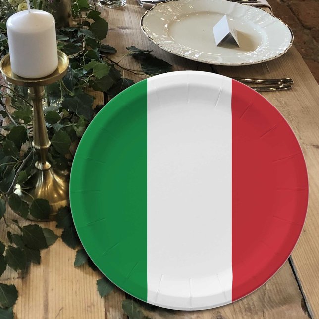 Italian Flag plates, party, sports, Italy Paper Plate (Creator Uploaded)
