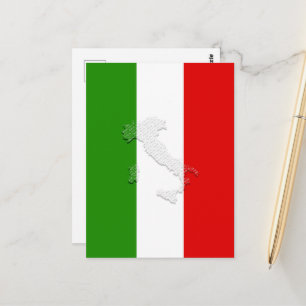 Italian flag postcard