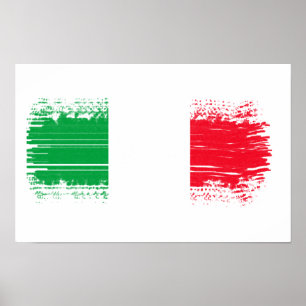 Italian flag poster