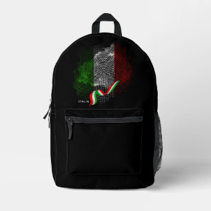Italian flag printed backpack