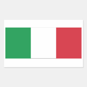 Italian Flag Rectangular Sticker