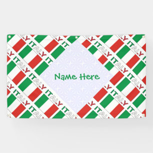Italian Flag Republic Day Pride Personalised Gift Banner