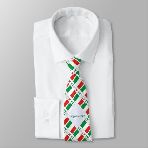 Italian Flag Republic Day Pride Personalised Gift Tie