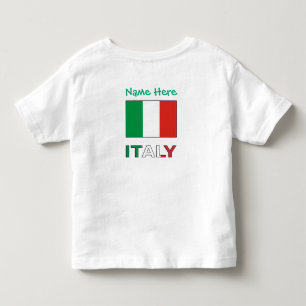 Italian Flag Republic Day Pride Personalised Gift Toddler T-Shirt