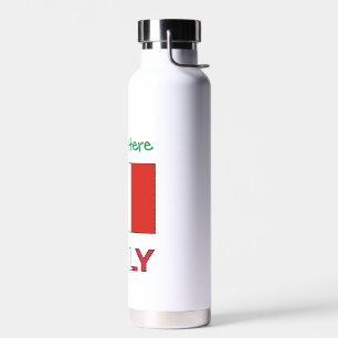 Italian Flag Republic Day Pride Personalised Gift Water Bottle