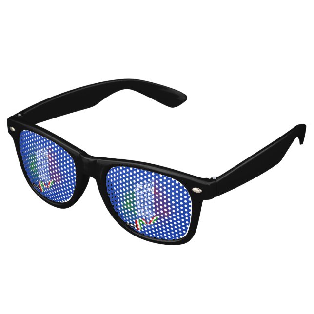 Italian flag retro sunglasses (Angled)