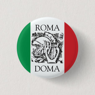 italian flag  ROMA, DOMA 3 Cm Round Badge