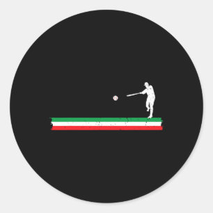 Italian Flag Sell Player Coach Softll Team Sports Classic Round Sticker
