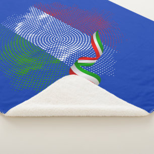 Italian flag sherpa blanket