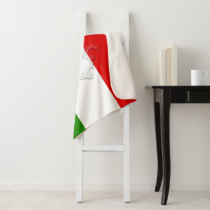 Italian flag sherpa blanket