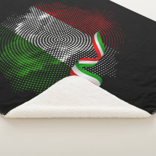 Italian flag sherpa blanket