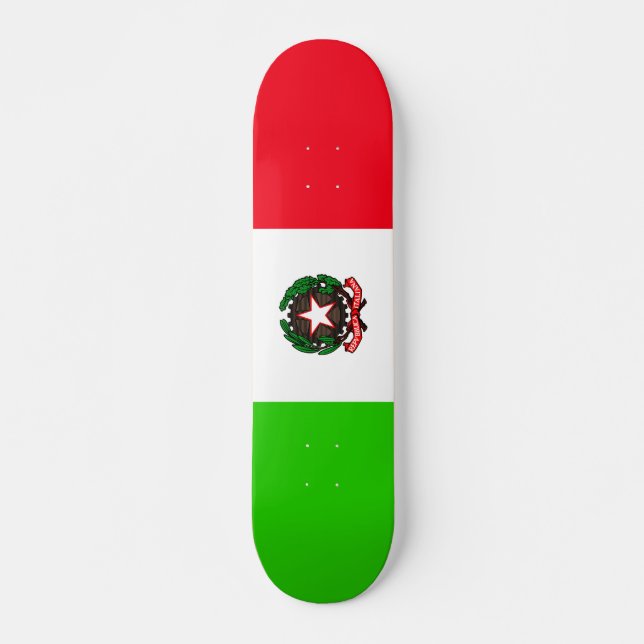 Italian flag skateboard (Front)