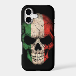 Italian Flag Skull on Black