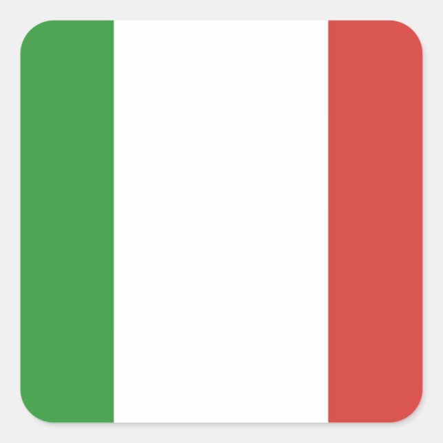 Italian Flag Square Sticker (Front)