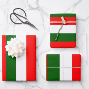 Italian Flag Stripes Design  Wrapping Paper Sheet