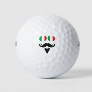 Italian Flag Sunglasses Moustache Golf Balls
