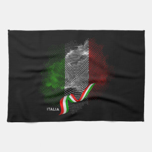 Italian flag tea towel