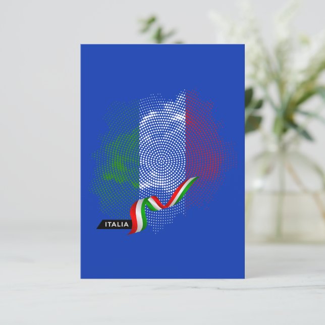 Italian flag thank you card (Standing Front)