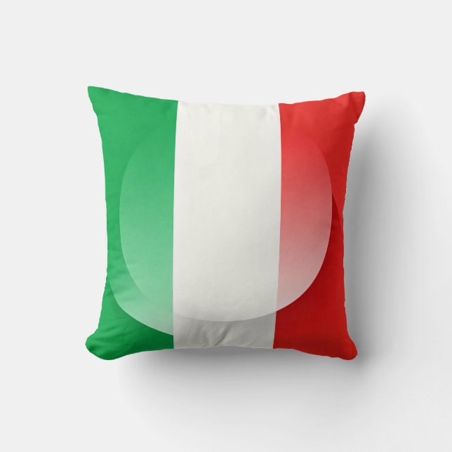Italian Flag Throw Pillow  (Front)