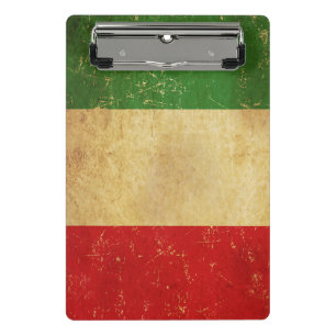 Italian Flag Vintage Grunge Design Mini Clipboard