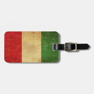 Italian Flag Vintage Grunge Luggage Tag