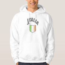 Italian Flag Vintage Hooded Sweatshirt