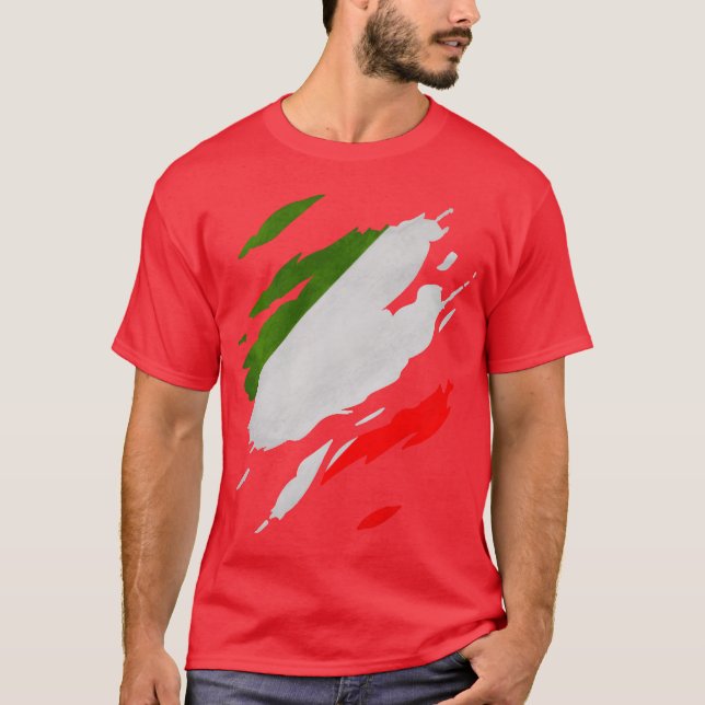 Italian Flag Visible funny T-Shirt (Front)