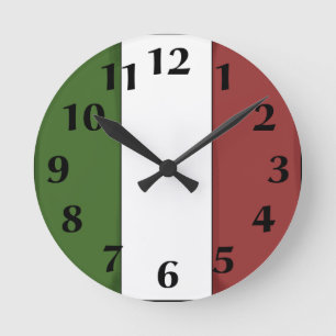 Italian Flag Wall Clock