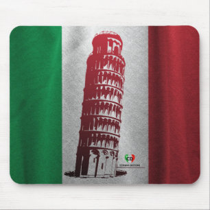 Italian Flag with a hint of Pisa Mouse Pad