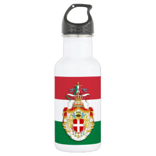 Italian Flag with insignia of the Kingdom of Italy 532 Ml Water Bottle