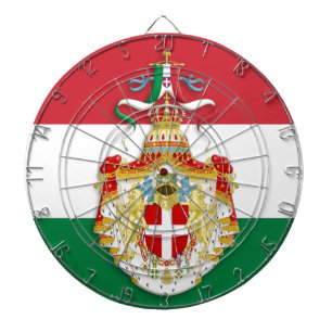 Italian Flag with insignia of the Kingdom of Italy Dartboard