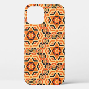 Italian floor geometric pattern, vintage mosaic. iPhone 12 case