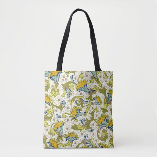 Italian Florentine Flourishes Pattern Tote Bag (Front)