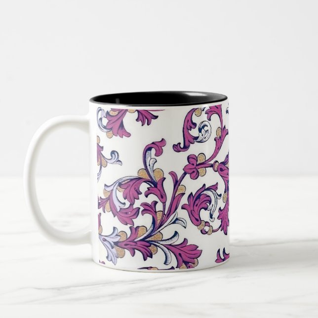 Italian Florentine Flourishes Two-Tone Coffee Mug (Left)