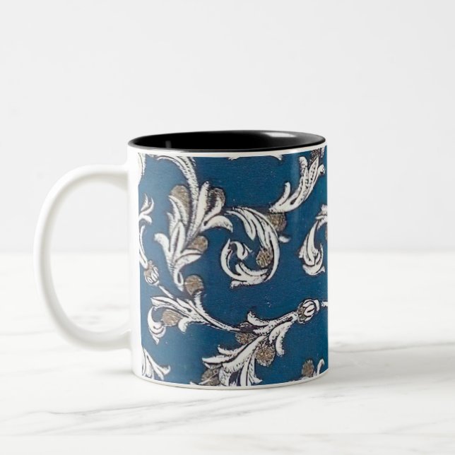 Italian Florentine Flourishes Two-Tone Coffee Mug (Left)