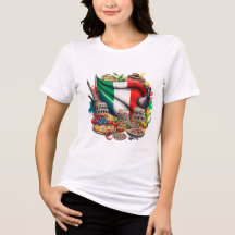 Italian Food and Landmarks Art Design