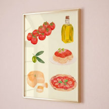 Italian Food Art Poster