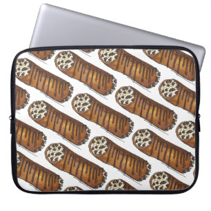 Italian Food Bakery Pastry Chocolate Chip Cannoli Laptop Sleeve