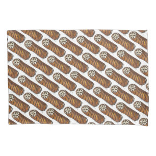Italian Food Bakery Pastry Chocolate Chip Cannoli Pillowcase