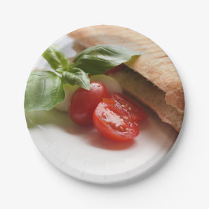 Italian food paper plates