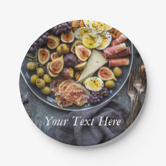 Italian Food Selection Paper Plate