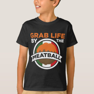 Italian Food Spaghetti Meatball Pasta Italy Flag T-Shirt