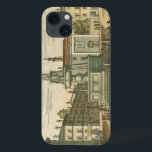 Italian Fountain in Town Square by Falda iPhone 13 Case<br><div class="desc">This work by Italian artist and architect Giovanni Battista Falda shows a charming town square with an amazing fountain in the middle. Put a little bit of old Rome in your home with this painting!</div>