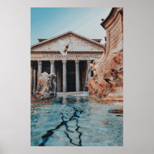 Italian Fountain Poster
