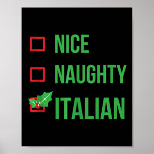 Italian Funny Italy Pajama Christmas  Poster