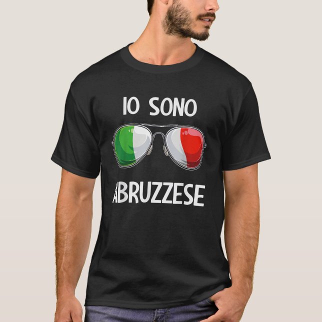 Italian Funny Italy Slang Italia Pun Io Sono Abruz T-Shirt (Front)