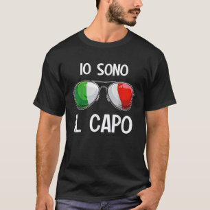 Italian Funny Italy Slang Italia Pun Io Sono Il Ca T-Shirt