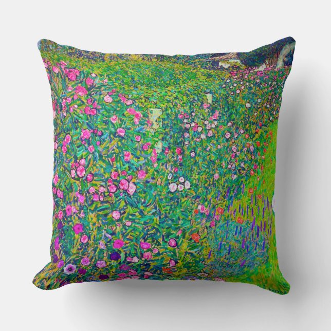 Italian Garden, Gustav Klimt Cushion (Front)