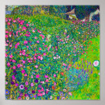 Italian Garden, Gustav Klimt Poster<br><div class="desc">Gustav Klimt (July 14, 1862 – February 6, 1918) was an Austrian symbolist painter and one of the most prominent members of the Vienna Secession movement. Klimt is noted for his paintings, murals, sketches, and other objets d'art. In addition to his figurative works, which include allegories and portraits, he painted...</div>