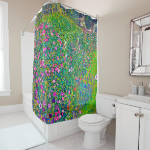 Italian Garden, Gustav Klimt Shower Curtain